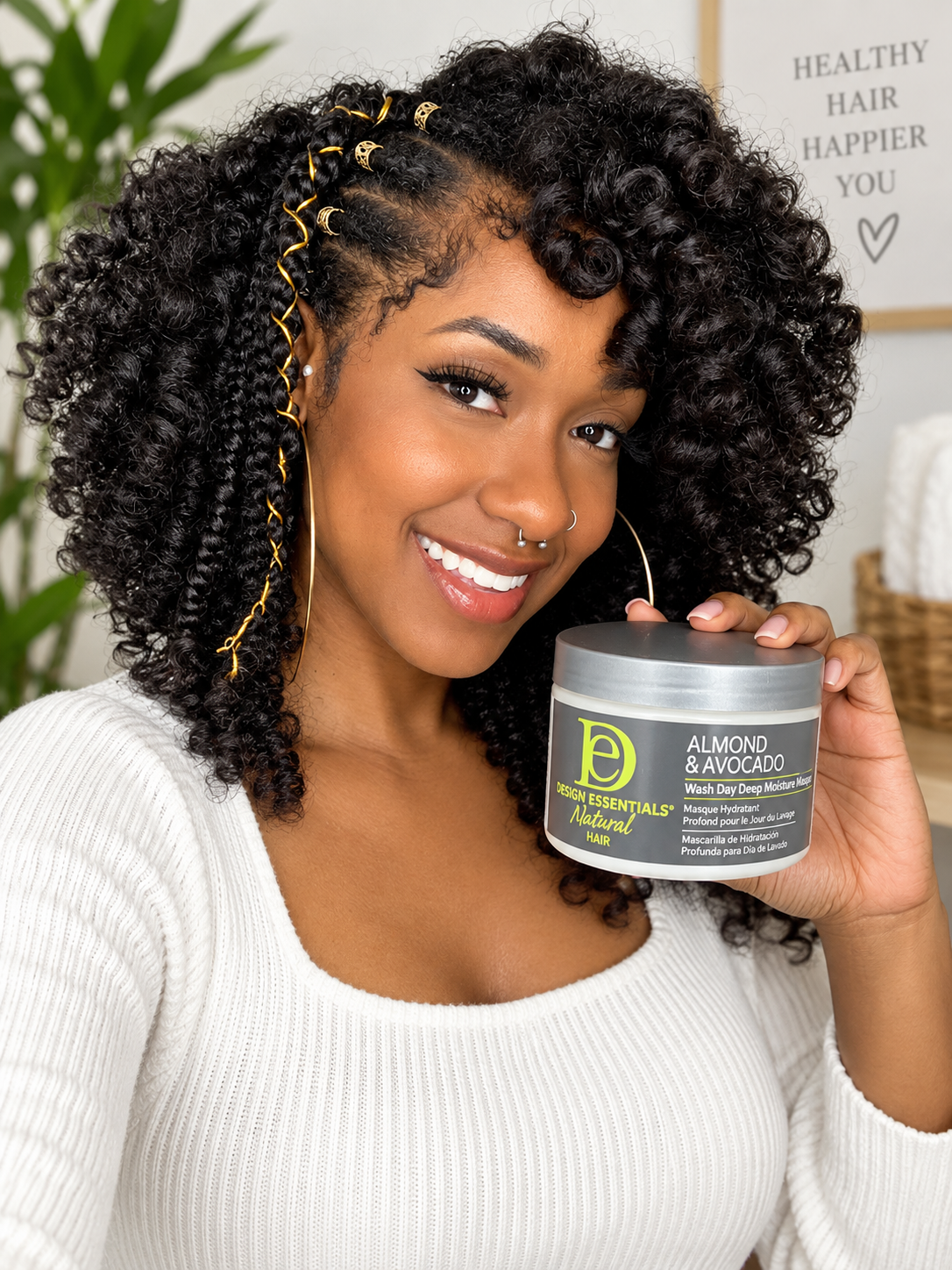 DESIGN ESSENTIALS Almond & Avocado Wash Day Deep Moisture Masque