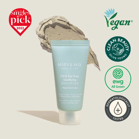 MARY & MAY Cica Tea tree Soothing Wash Off Pack 30g