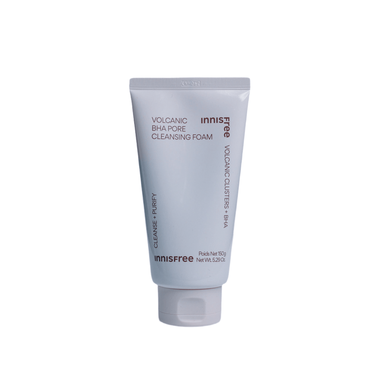 INNISFREE Volcanic BHA Pore Cleansing Foam 150g tube with a clean design for effective pore cleansing.