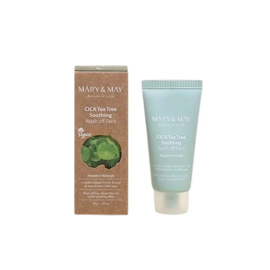 MARY & MAY Cica Tea tree Soothing Wash Off Pack 30g - Wild Life Millions
