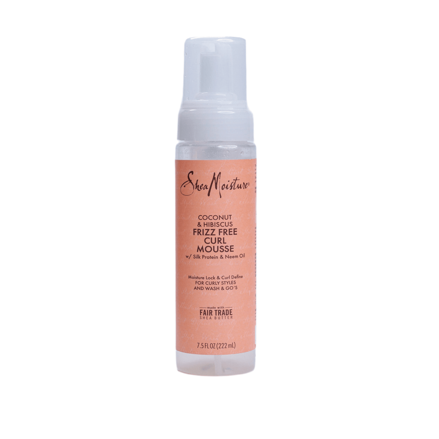 Shea Moisture, Frizz Free Curl Mousse Coconut Hibiscus, 7.5 Oz bottle for perfect curls and frizz control