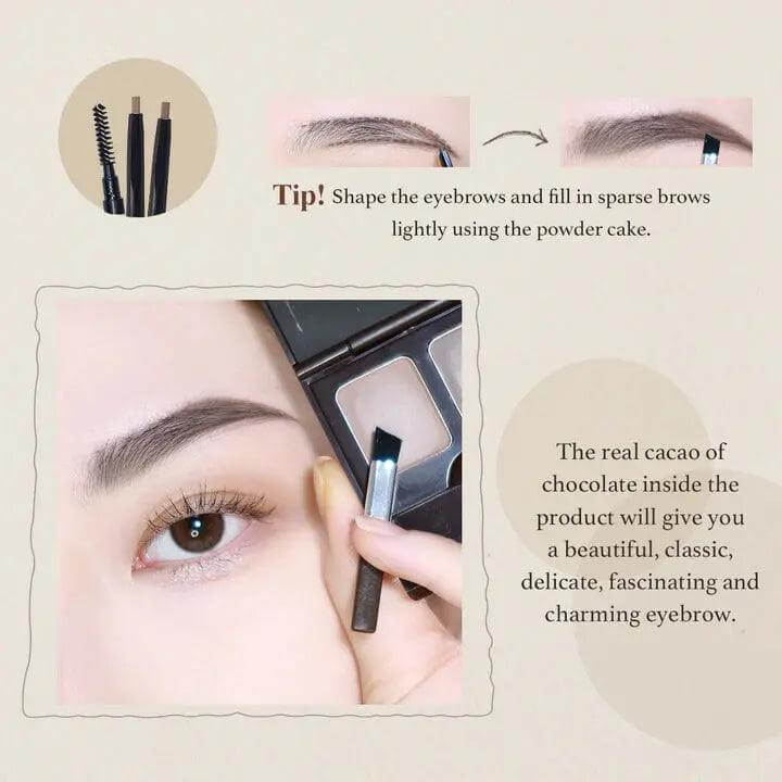 SKINFOOD Choco Eyebrow Powder Cake: Natural Looking Eyebrows - Wild Life Millions