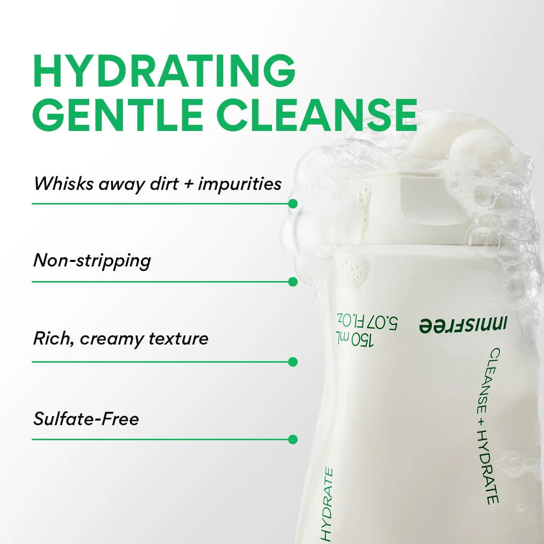 INNISFREE Grüner Tee Amino Feuchtigkeitsspendender Reinigungsschaum