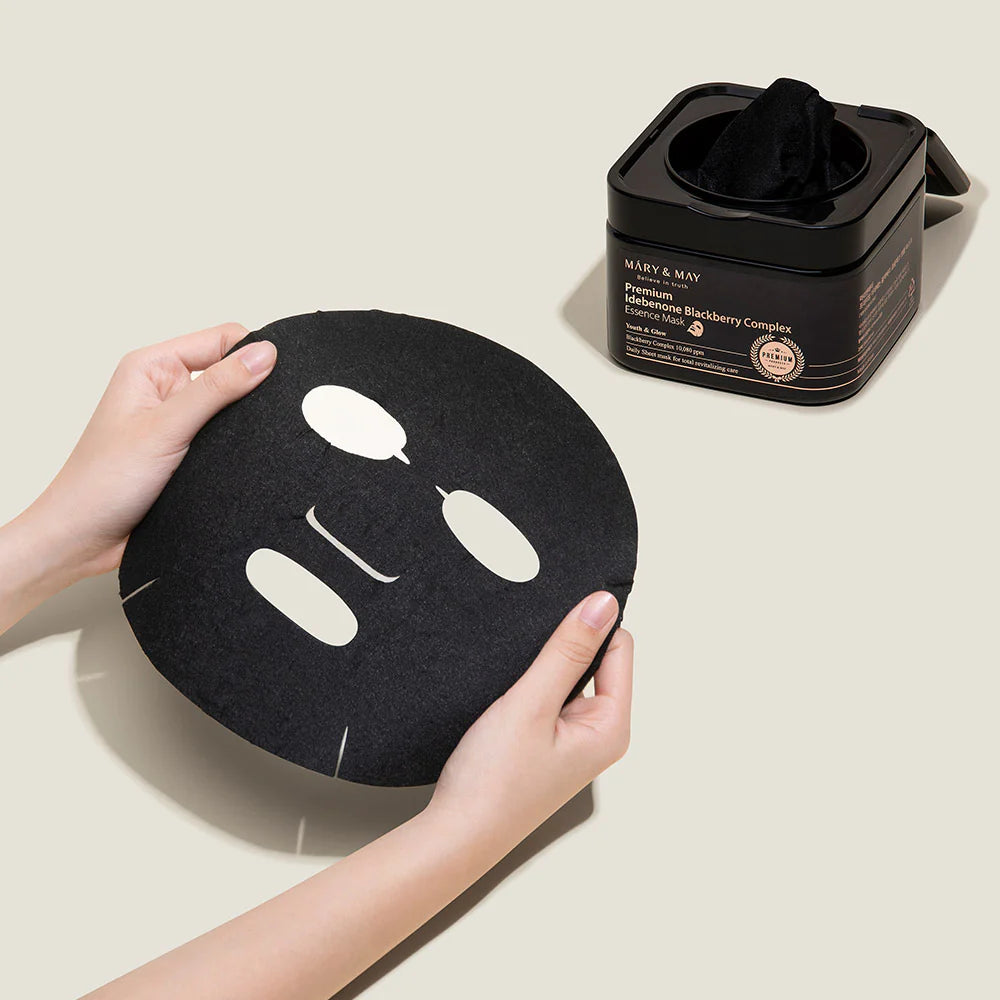 MARY & MAY Premium Idebenon Brombeerkomplex Ampullenmaske 20 Blatt