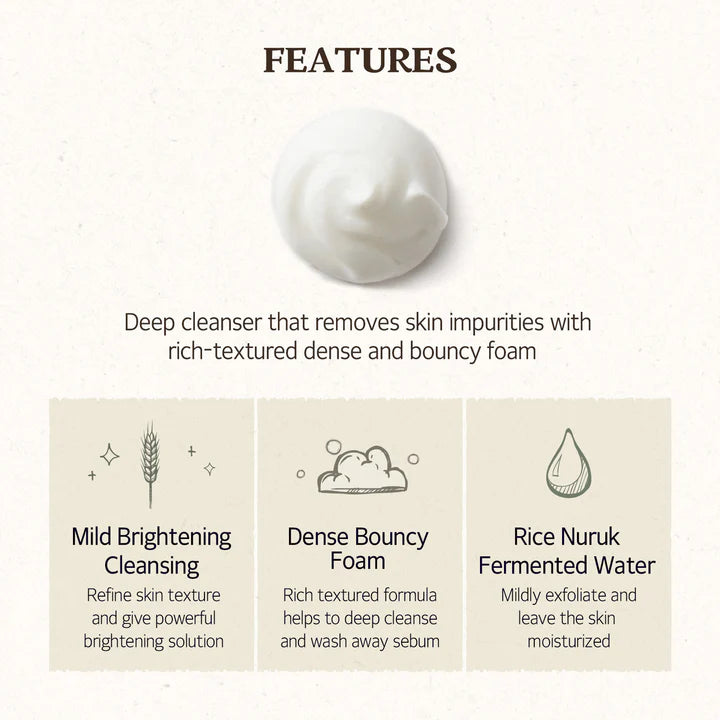 SKINFOOD Rice Täglich aufhellender Reinigungsschaum