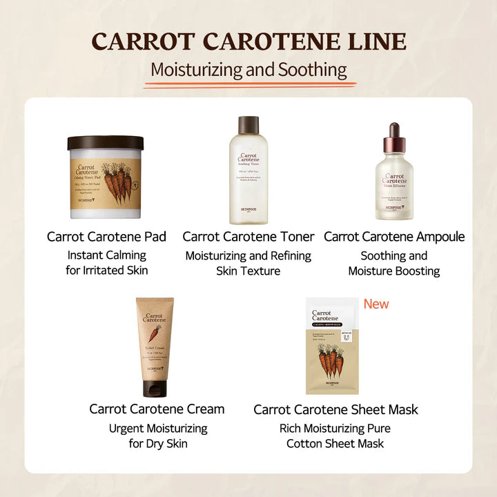 Skinfood Carrot Carotene Mask for intense hydration and soothing