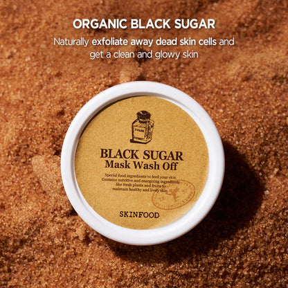 SKINFOOD Black Sugar Mask Wash Off - Remove blackheads