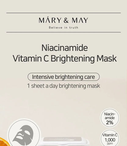 MARY & MAY - Niacinamide Vitamin C Brightening Mask