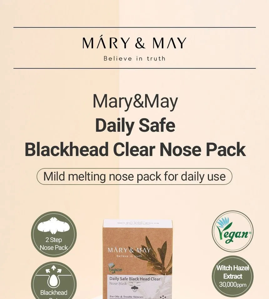 Mary&May - Daily Safe Black Head Clear Nose Pack Set
