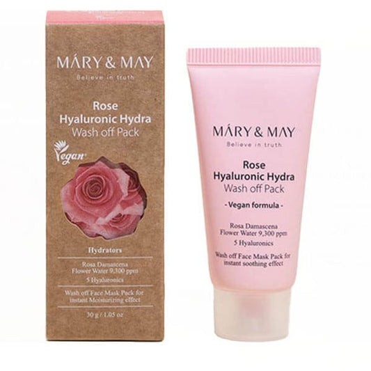 MARY & MAY Rose Hyaluron Hydra Abwaschbare Packung 30g