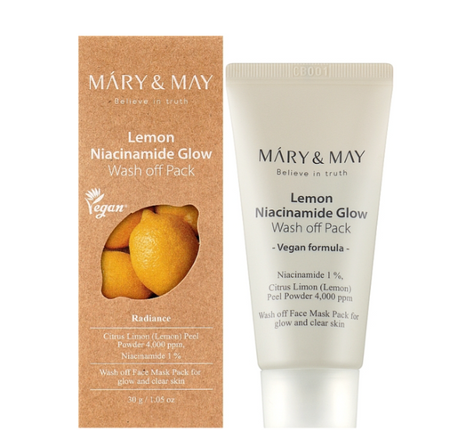 MARY & MAY Lemon Niacinamide Glow Wash Off Pack 30g