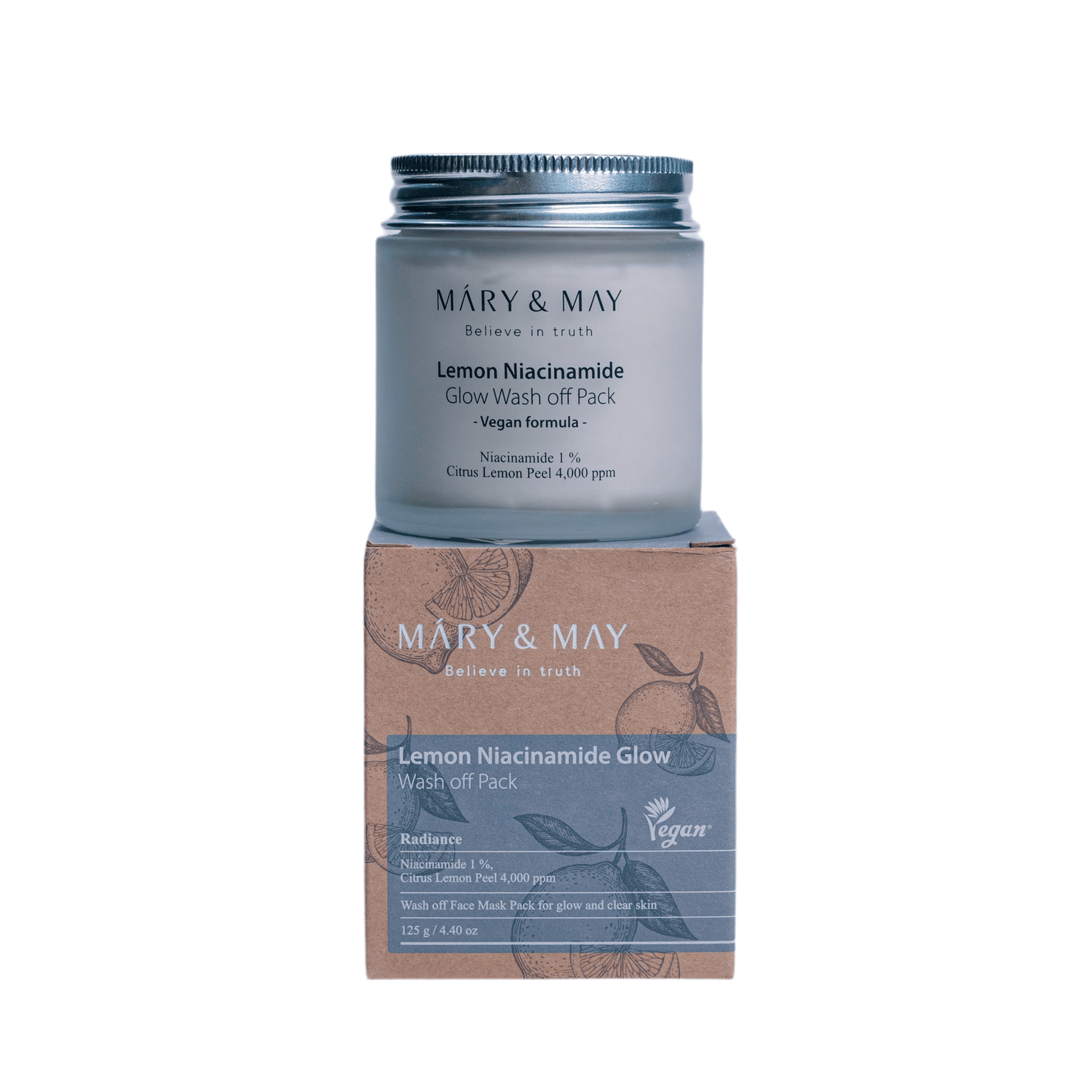 MARY & MAY Lemon Niacinamide Glow Wash Off Pack 125g - Wild Life Millions