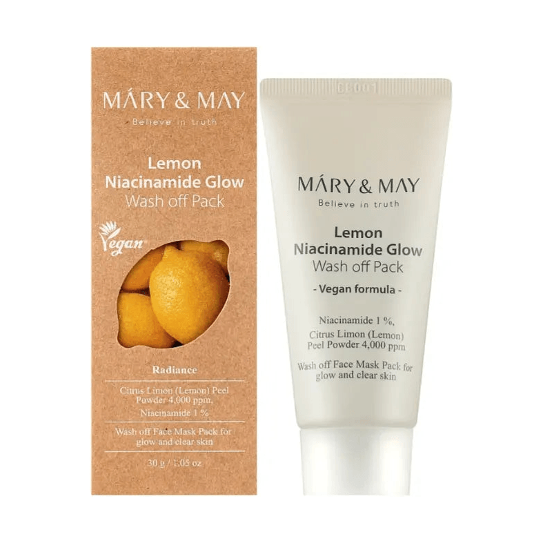 MARY & MAY Lemon Niacinamide Glow Wash Off Pack 30g - Wild Life Millions
