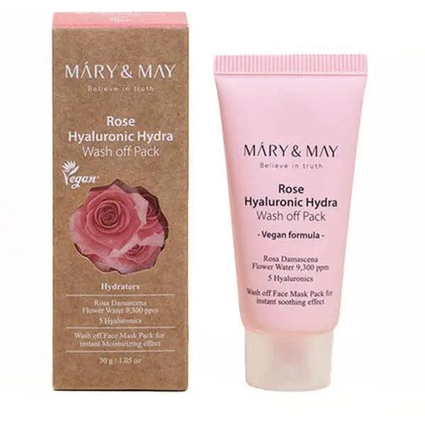MARY & MAY Rose Hyaluronic Hydra Wash Off Pack 30g - Wild Life Millions