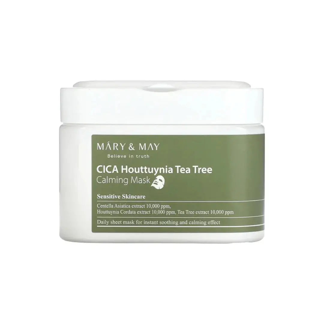 MARY & MAY  Cica Houttuynia Tea Tree Calming Mask 30sheets